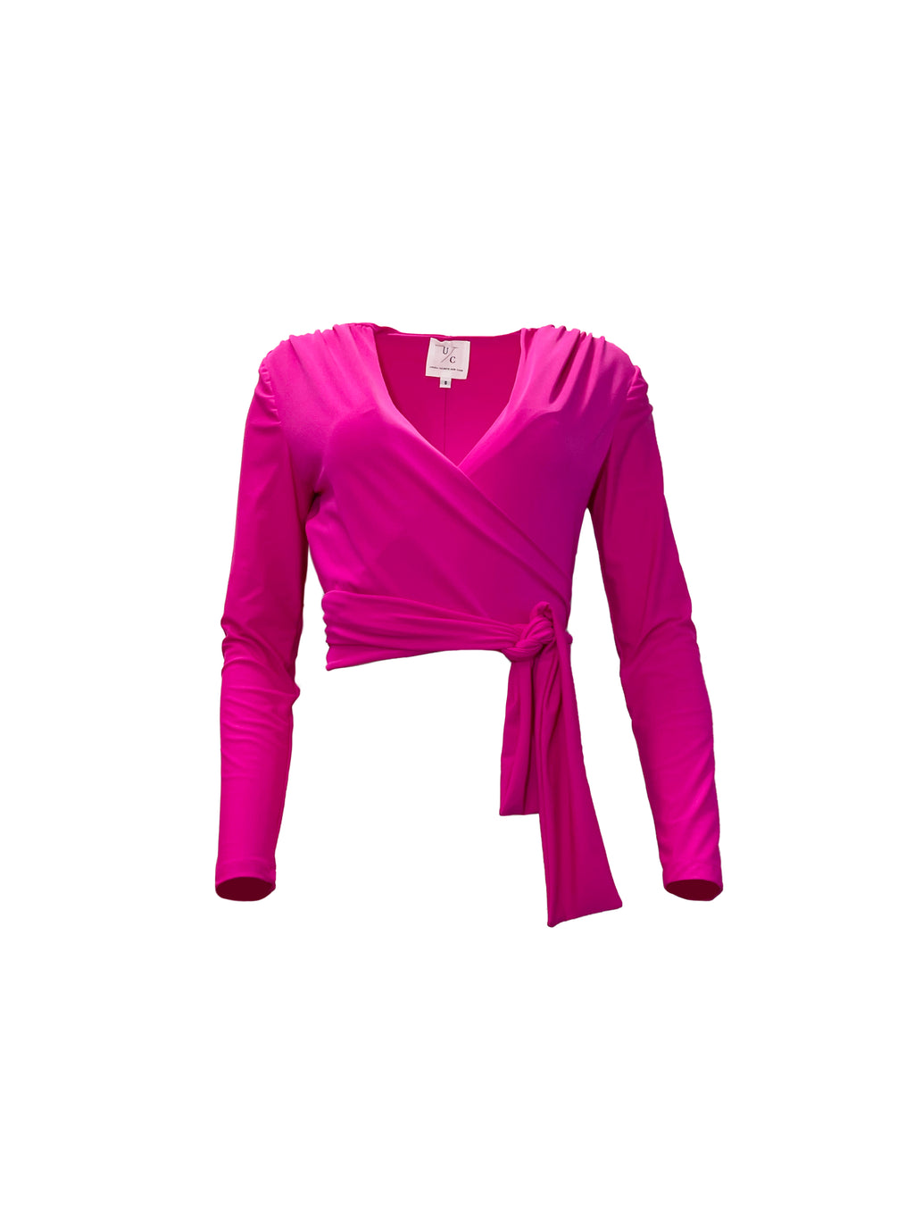 V-Neck Joi Wrap Top - Royal Pink – Undra Celeste New York