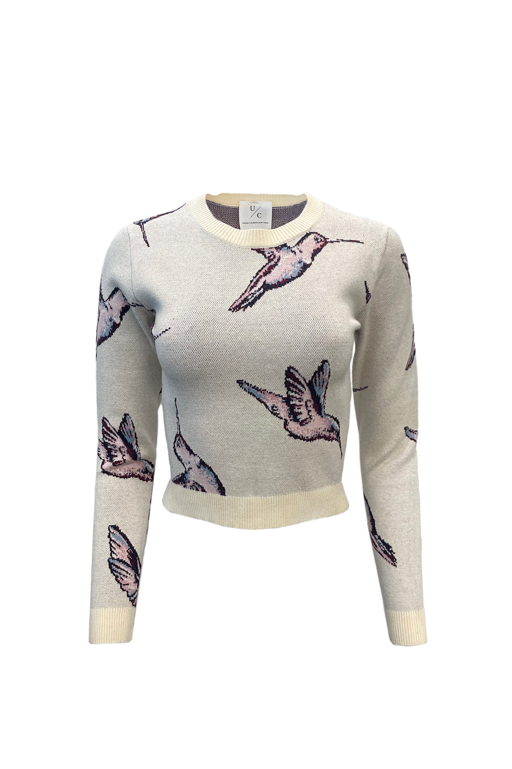 Hummingbird Crewneck Sweater CREAM Undra Celeste New York